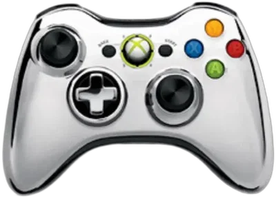 Microsoft Xbox 360 Chrome Silver Controller