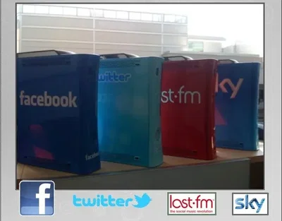 Microsoft Xbox 360 Facebook & Twitter Console