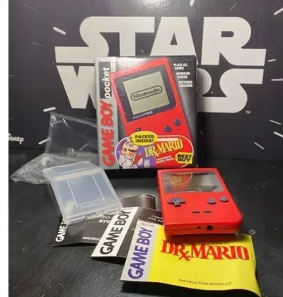 Nintendo GameBoy Pocket Dr. Mario Red Bundle