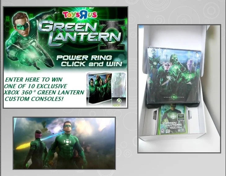  Microsoft Xbox 360 Green Lantern Console