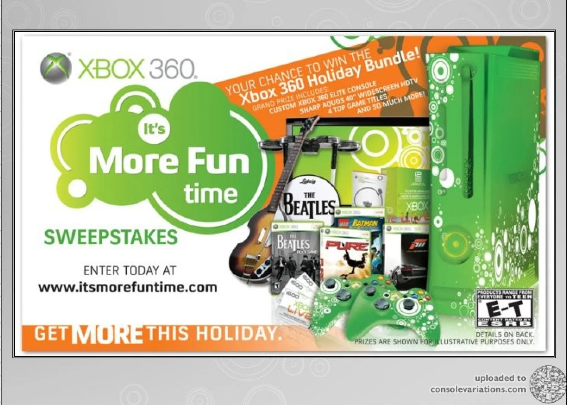  Microsoft Xbox 360 It&#039;s More Fun Time Console