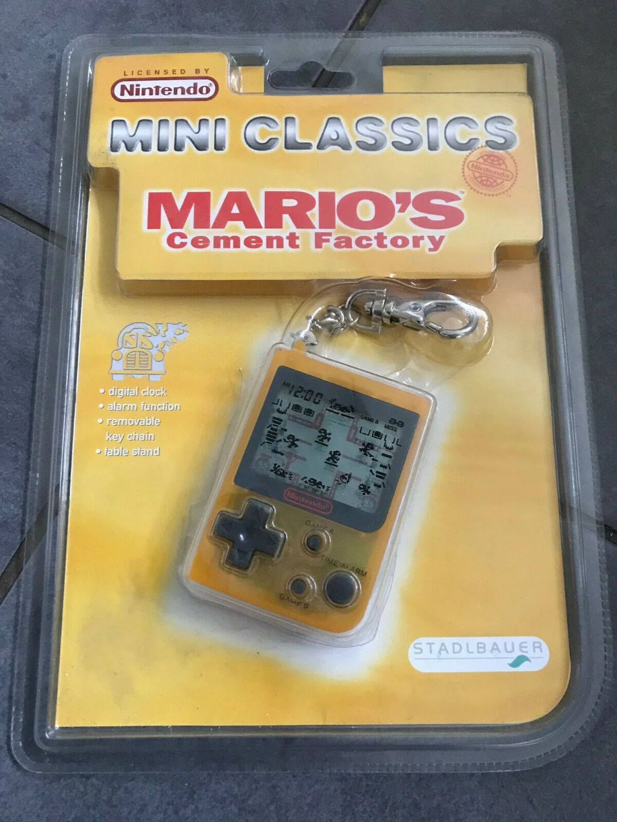  Nintendo Game &amp; Watch Mini Classic Yellow Mario&#039;s Cement Factory