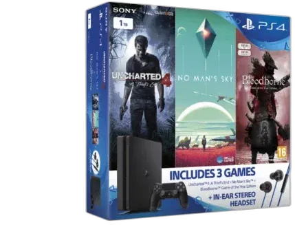 Sony PlayStation Slim 4 No Sky + Bloodborne Bundle