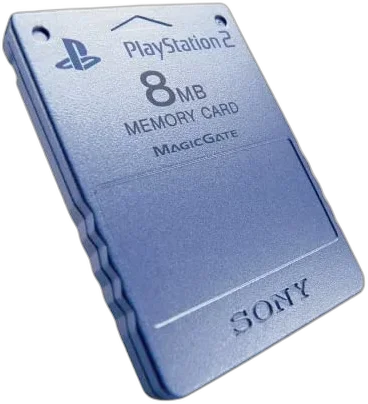  Sony PlayStation 2 Aqua Blue Memory Card