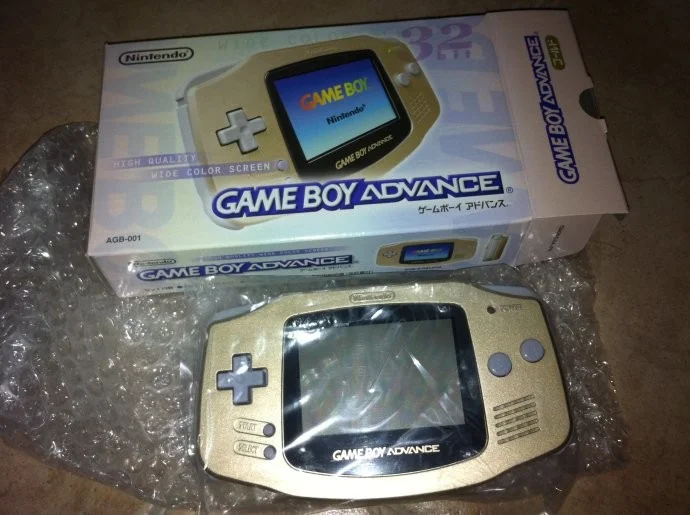  Nintendo Game Boy Advance Gold Console