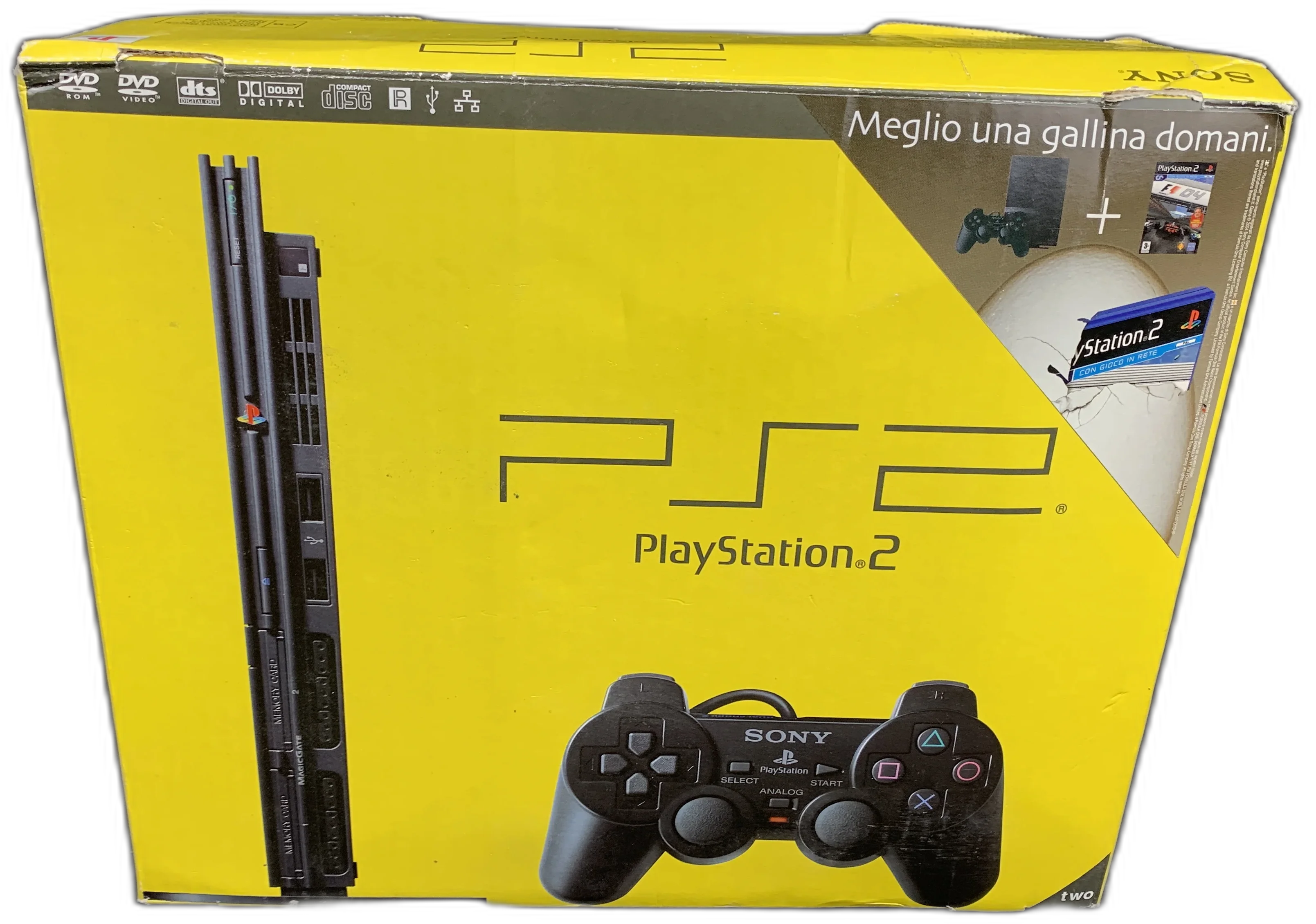  Sony PlayStation 2 Slim Meglio Una Gallina Domani Bundle