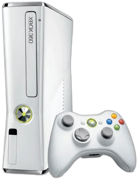  Microsoft Xbox 360 Slim White Console