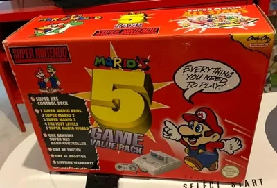 SNES 5 Game Mario Pack