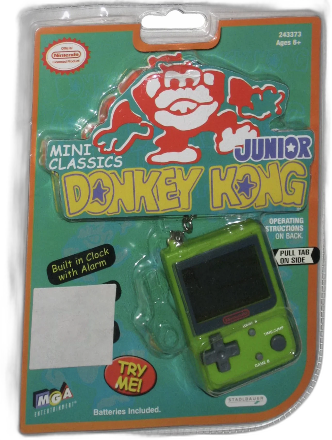  Nintendo Game &amp; Watch Mini Classic Donkey Kong Junior Light Green MGA [US]