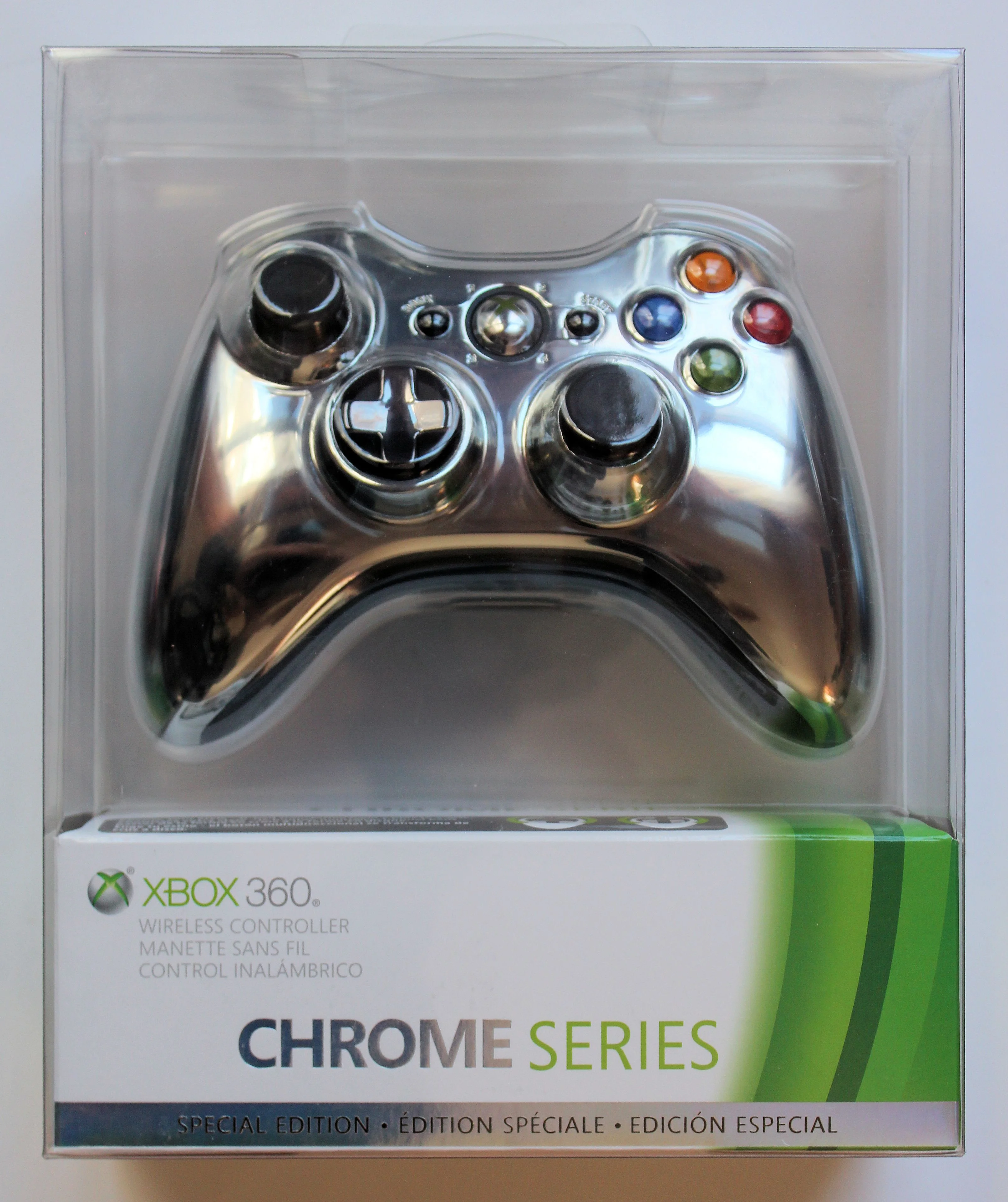  Microsoft Xbox 360 Chrome Series Silver Controller