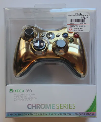 Microsoft Xbox 360 Chrome Series Gold Controller