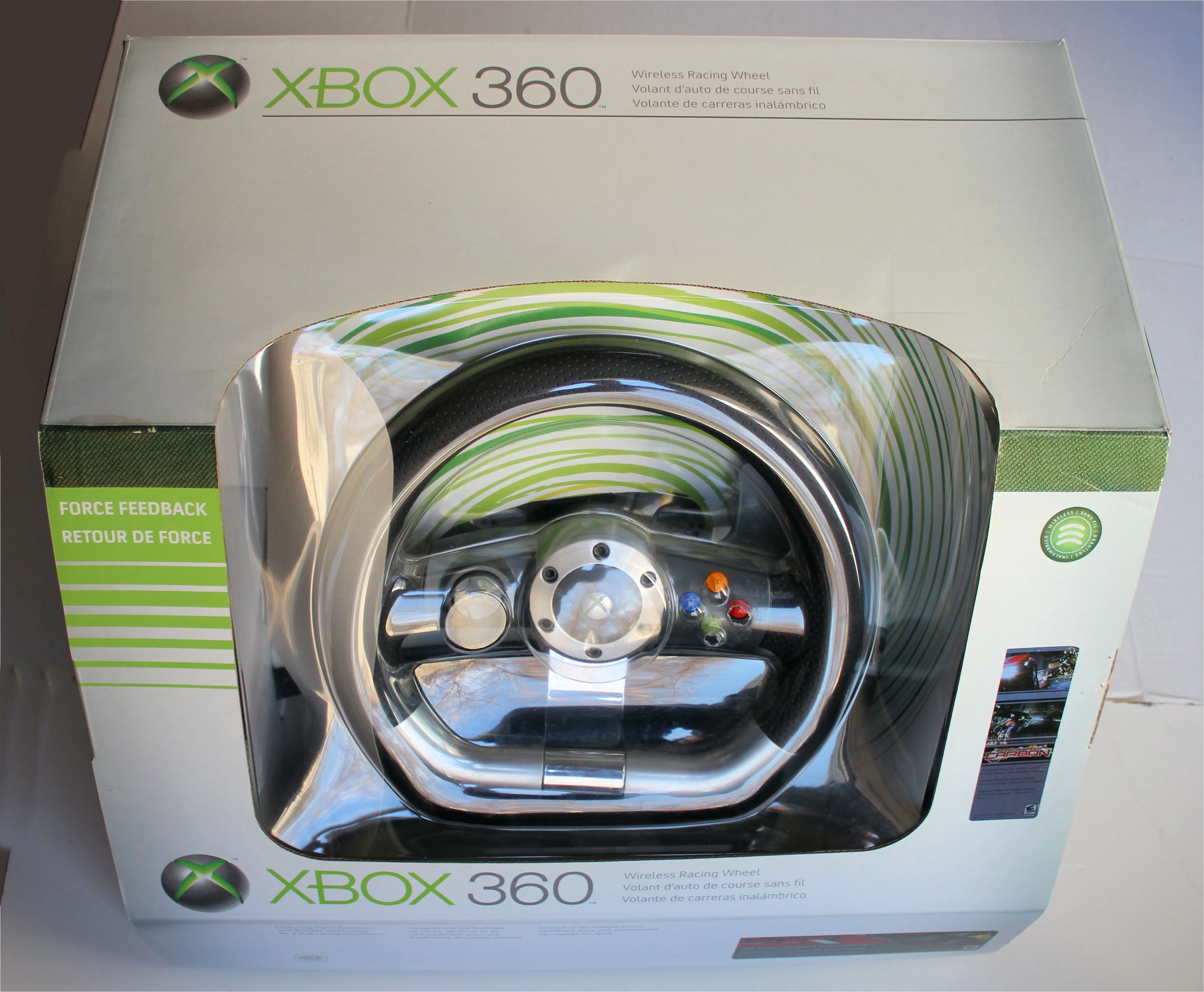  Microsoft Xbox 360 Force Feedback Wireless Racing Wheel Controller