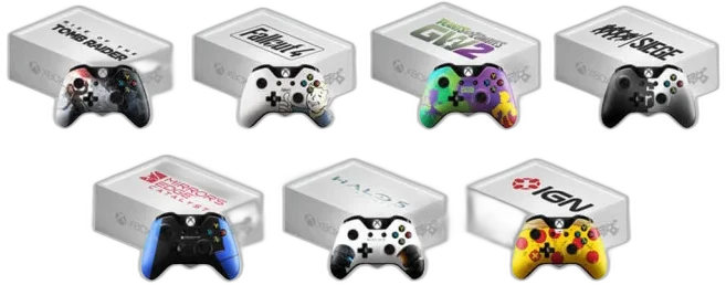  Microsoft Xbox One PAX 2015 controllers