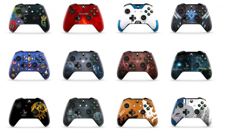  Microsoft Xbox One S PAX 2017 controllers