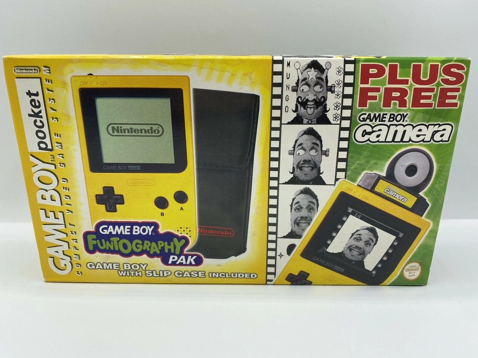  Nintendo Game Boy Pocket Funtography Yellow Bundle
