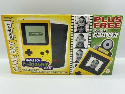 Nintendo Game Boy Pocket Funtography Yellow Bundle