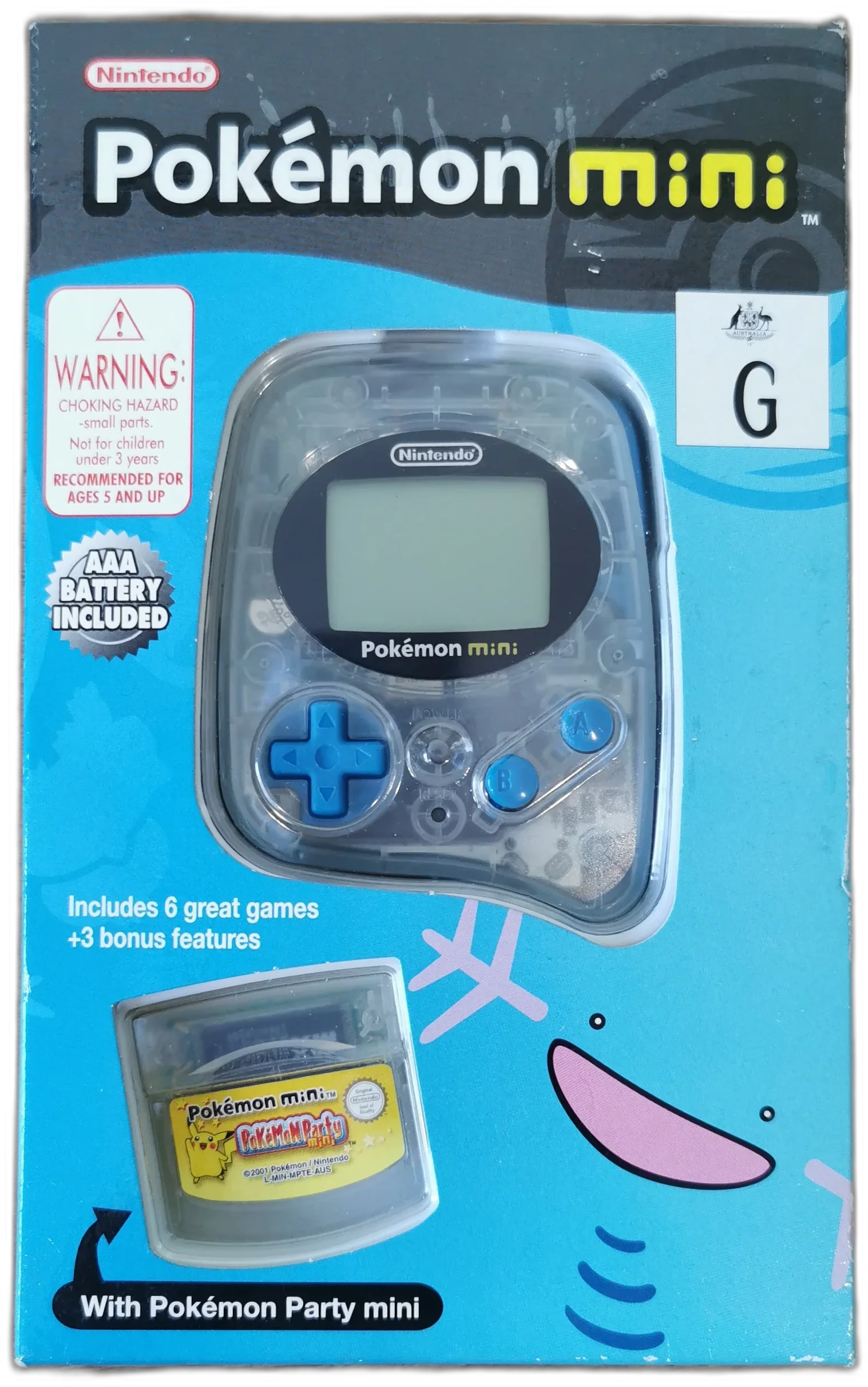  Nintendo Pokemon Mini Blue Console [AUS]