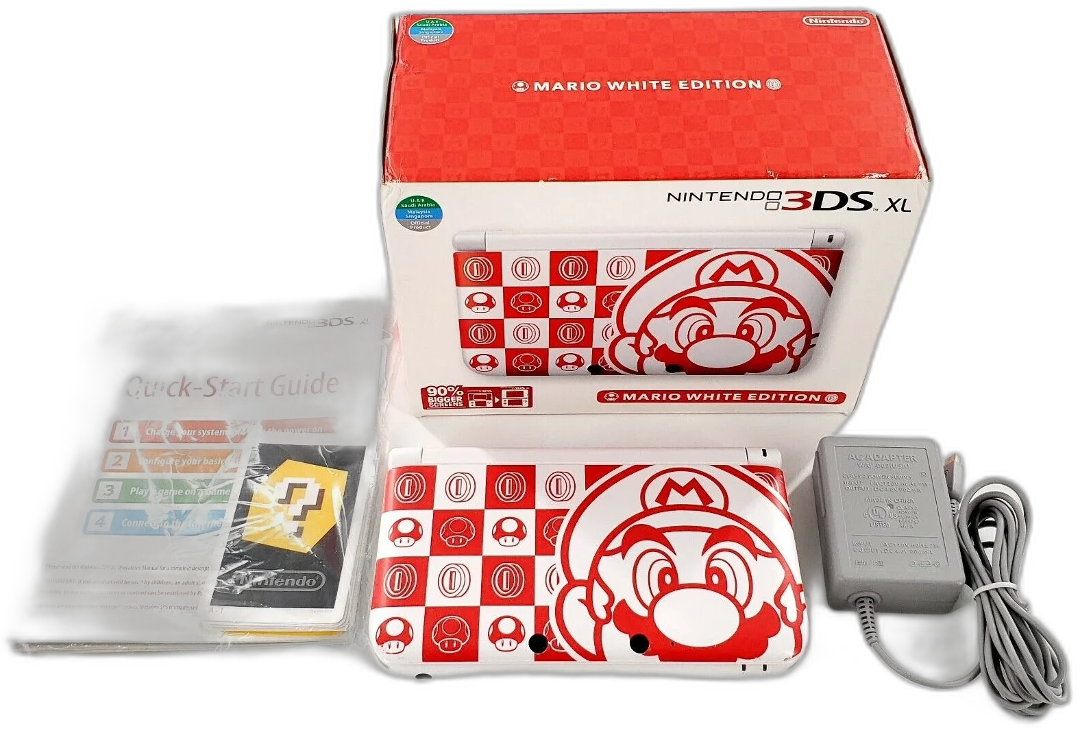  Nintendo 3DS XL Mario White Console