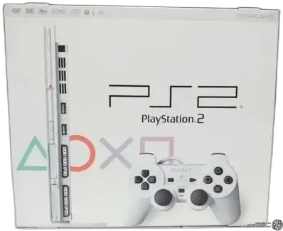 thumbnail interactive-video image 1 of Sony PlayStation 2 Slim Console – NTSC-J (Japan) – Used – Includes Controller & Cables 1 of 5