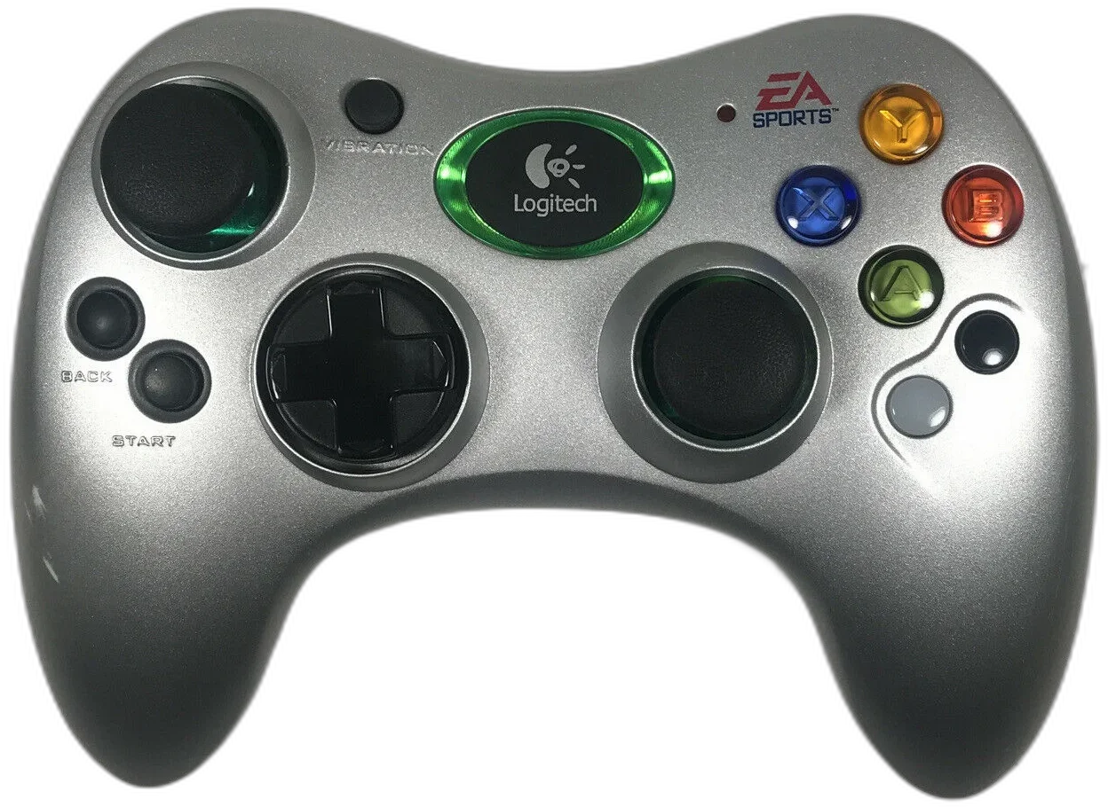  Logitech Xbox EA Sports Silver Precision Controller