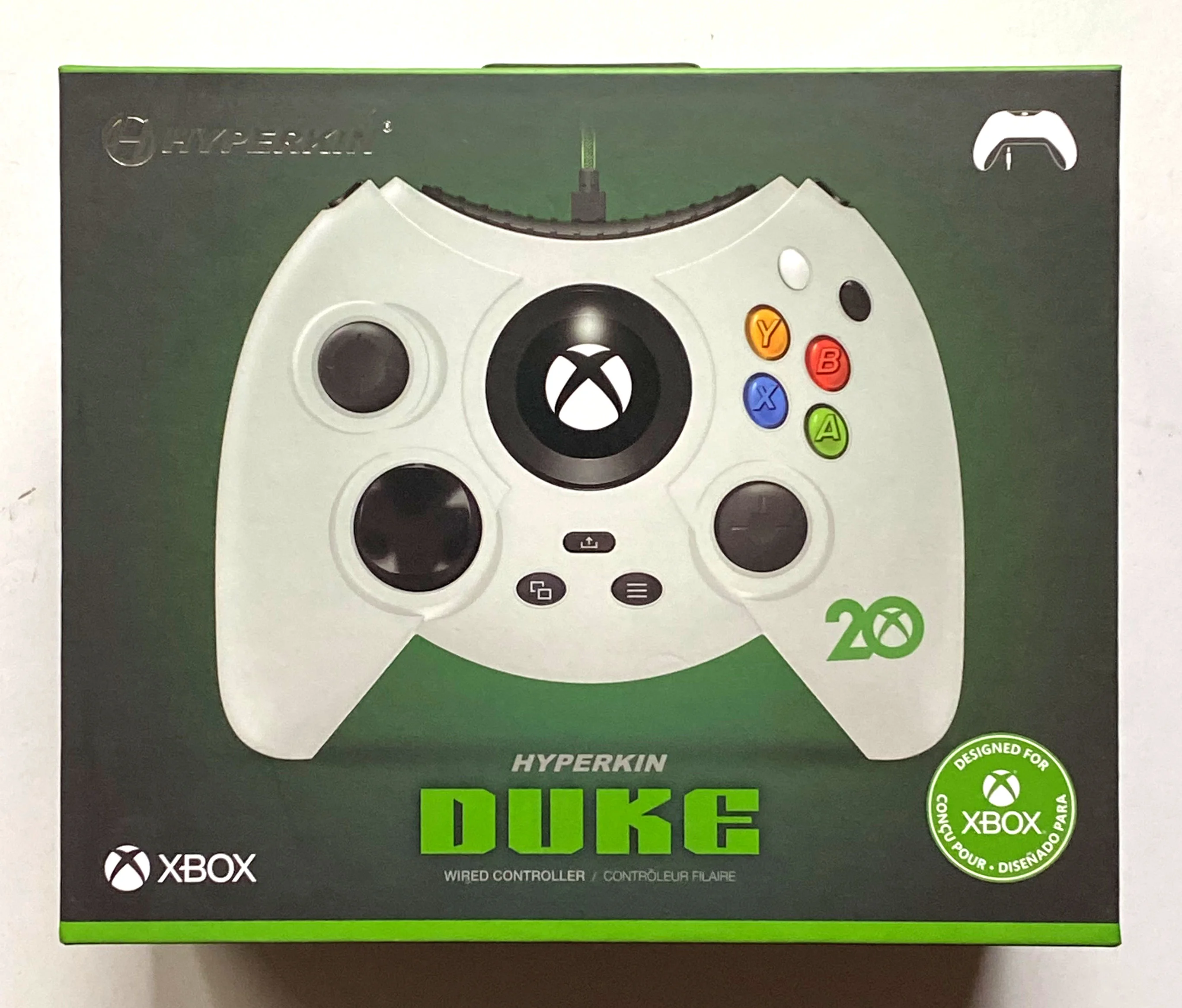 Negligencia busto Orden alfabetico Hyperkin Xbox Series X Duke 20th Anniversary White Controller -  Consolevariations