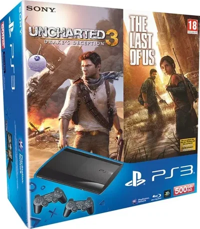 Sony PlayStation 3 Slim Uncharted 3 + The Last of Us Bundle