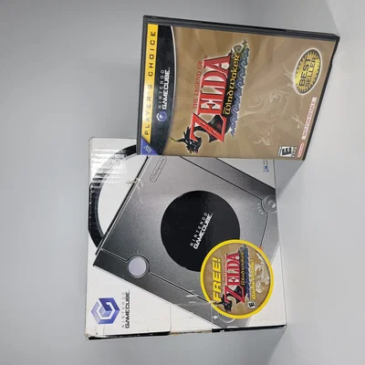 Nintendo Gamecube Zelda Wind Waker Silver Bundle