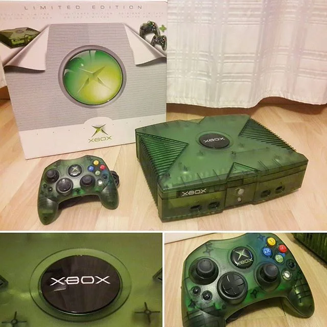  Microsoft Xbox Translucent Green Console