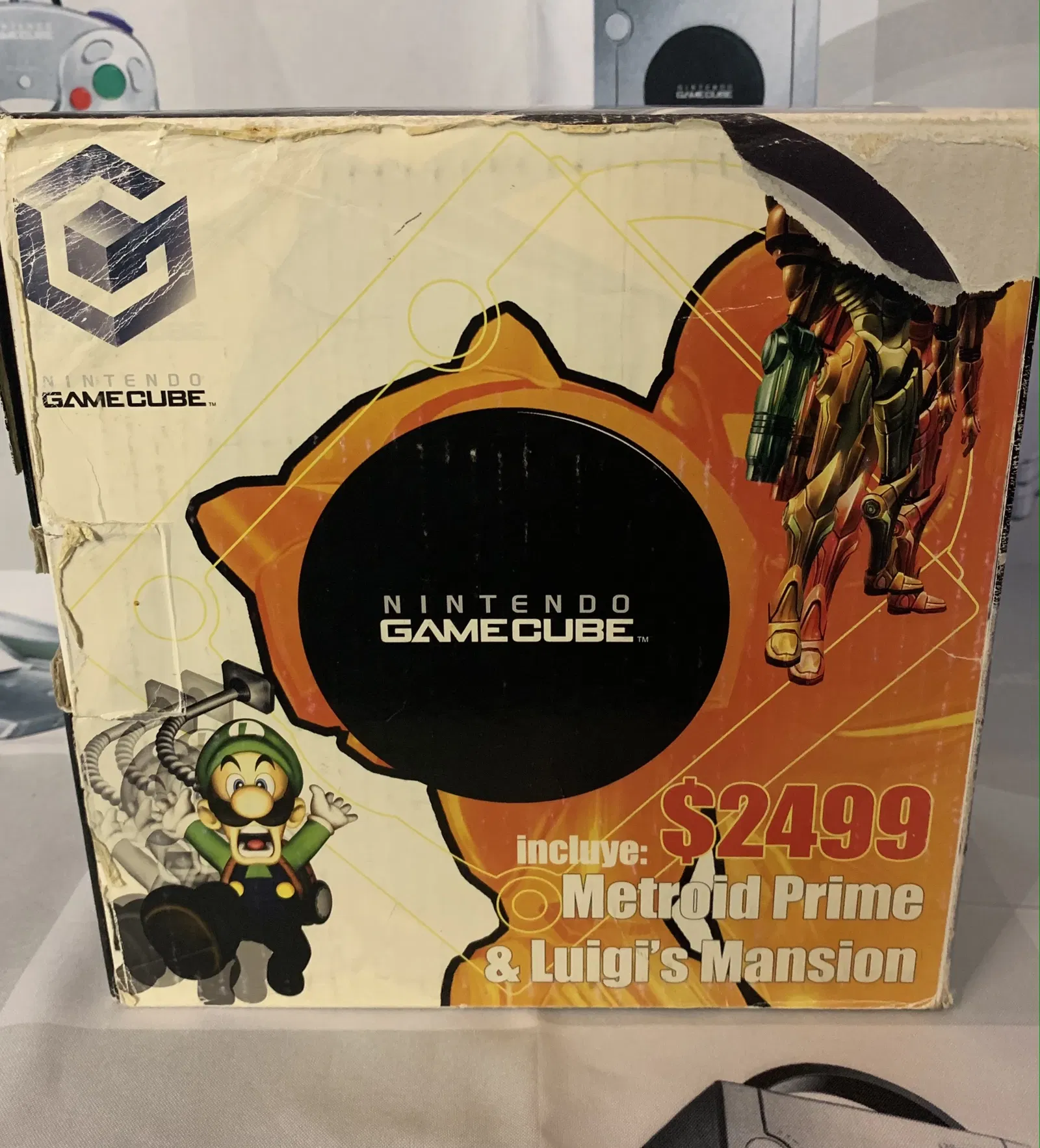  Nintendo Gamecube Metroid Prime + Luigi&#039;s Mansion Bundle