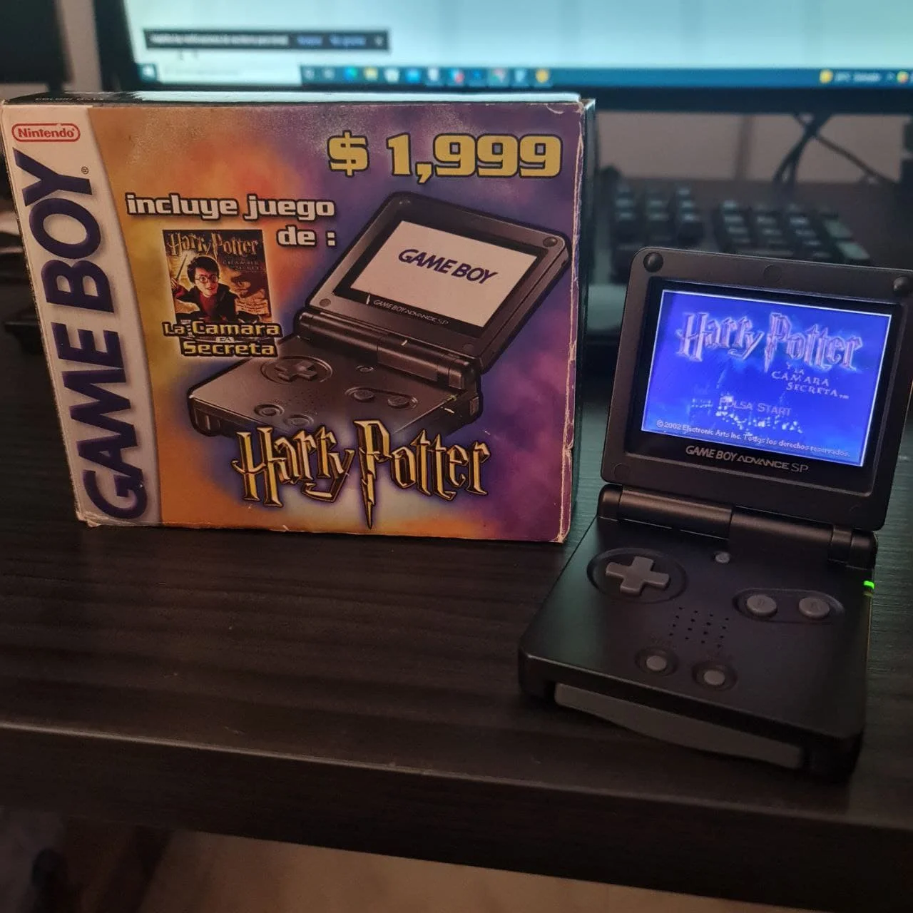  Nintendo Game Boy Advance SP Harry Potter La Cámara Secreta Bundle