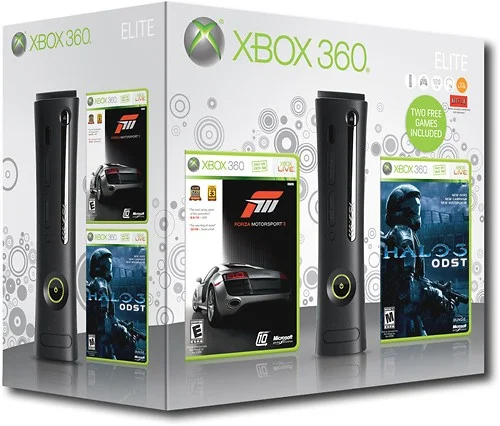  Microsoft Xbox 360 Elite Forza Motorsport 3 + Halo 3: ODST Bundle