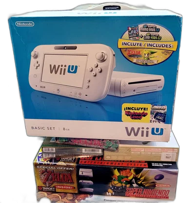 Nintendo Wii U Basic Set Windwaker & Super Mario Bros U & Nintendo Land Bundle