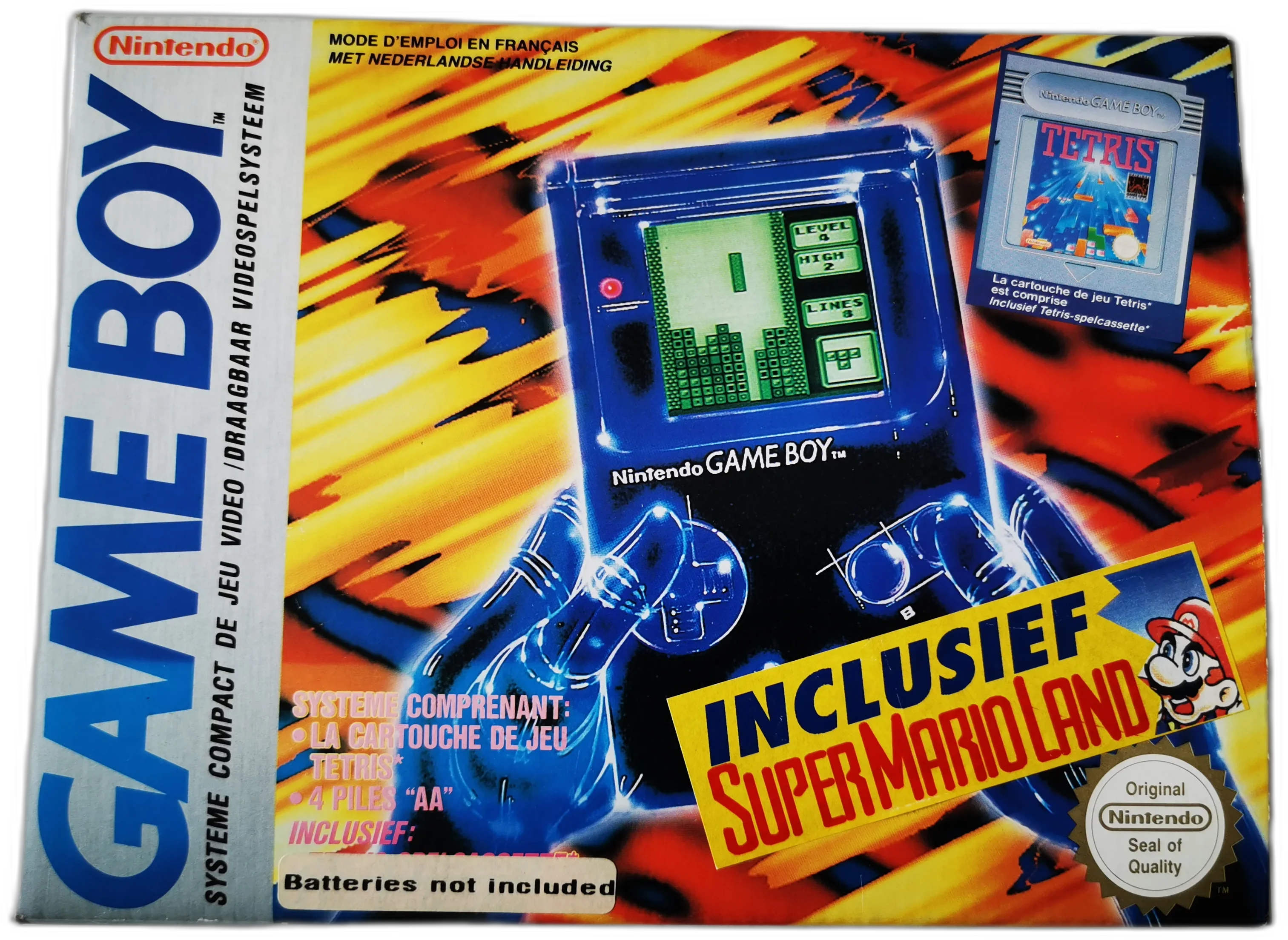  Nintendo Game Boy Pack Tetris Fire + Super Mario Land Bundle
