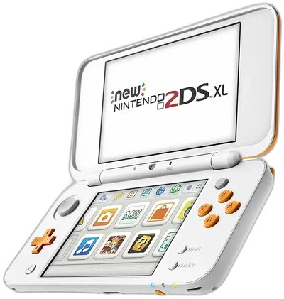 New Nintendo 2DS XL White & Orange Console [NA]