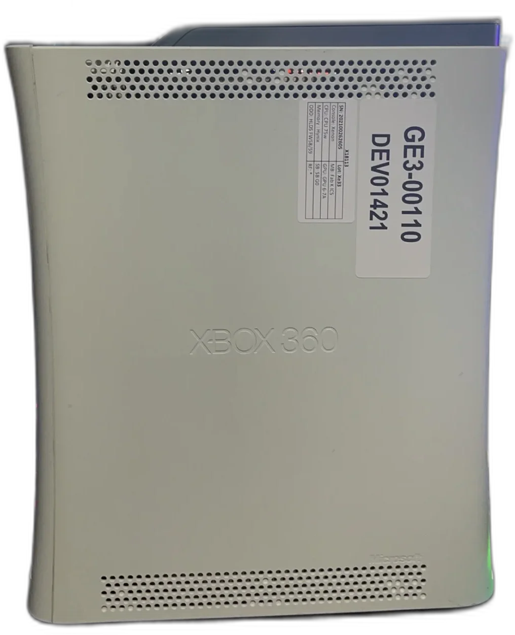  Microsoft Xbox 360 Xenon DEV01421 Console