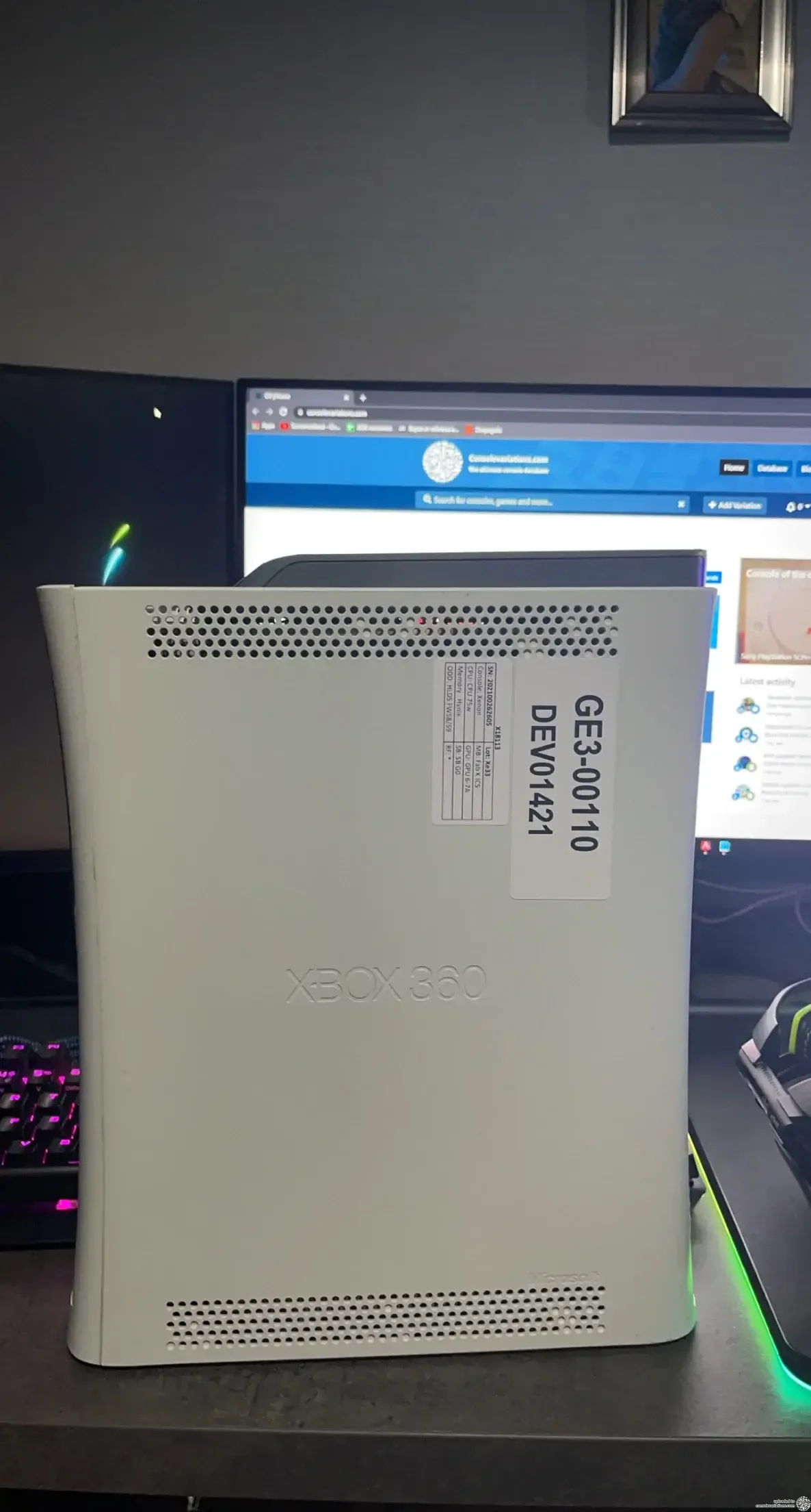 Consolevariations - Microsoft Xbox 360 Xenon DEV01421 Console