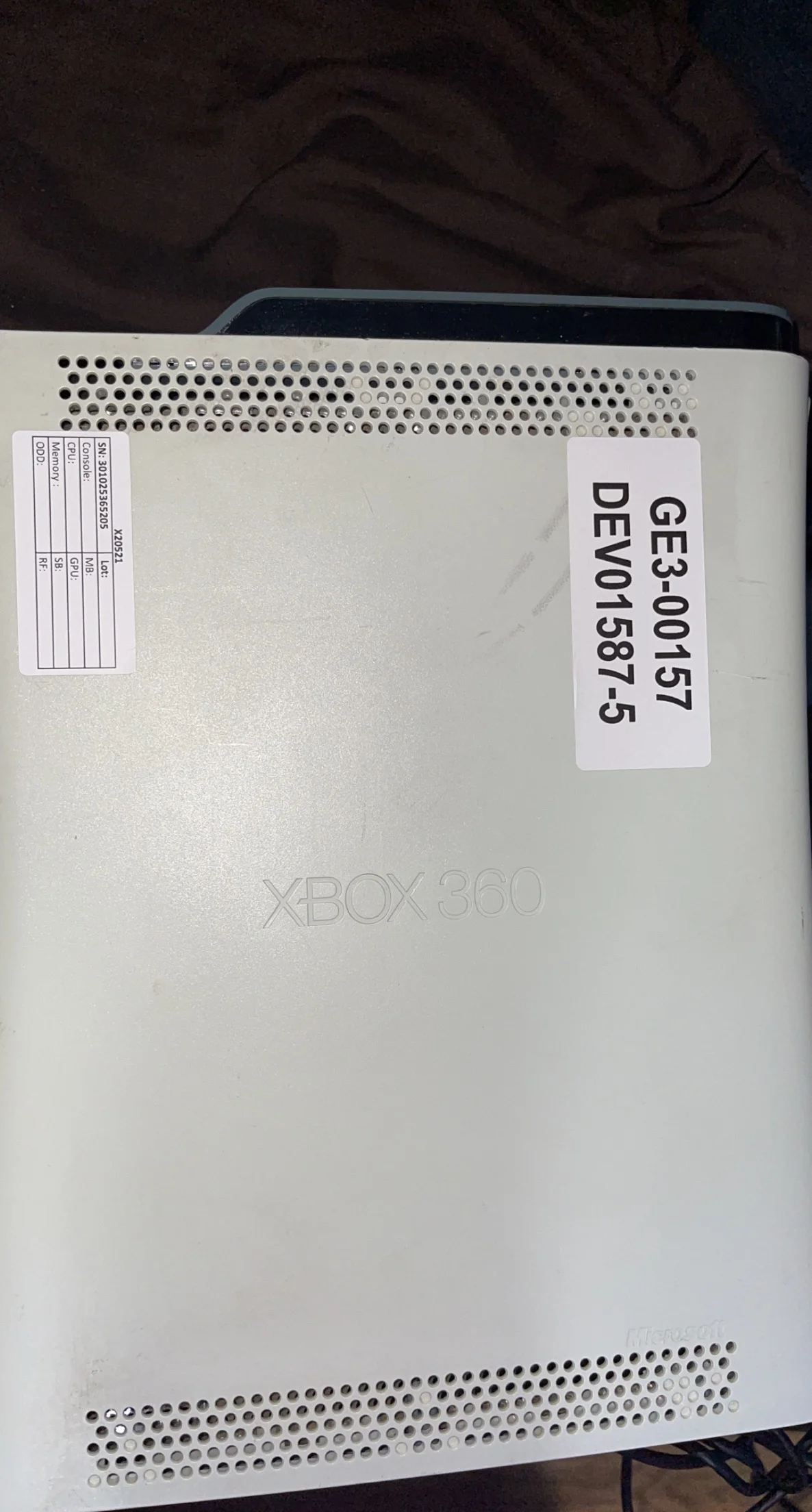 Microsoft Xbox 360 Xenon GE3-00042 DEV01300 Prototype Console 