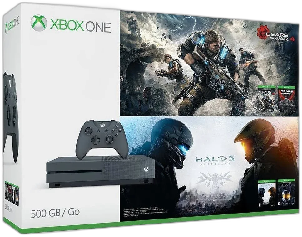  Microsoft Xbox One S Halo 5 Guardians + Gears of War 4 Bundle [NA]
