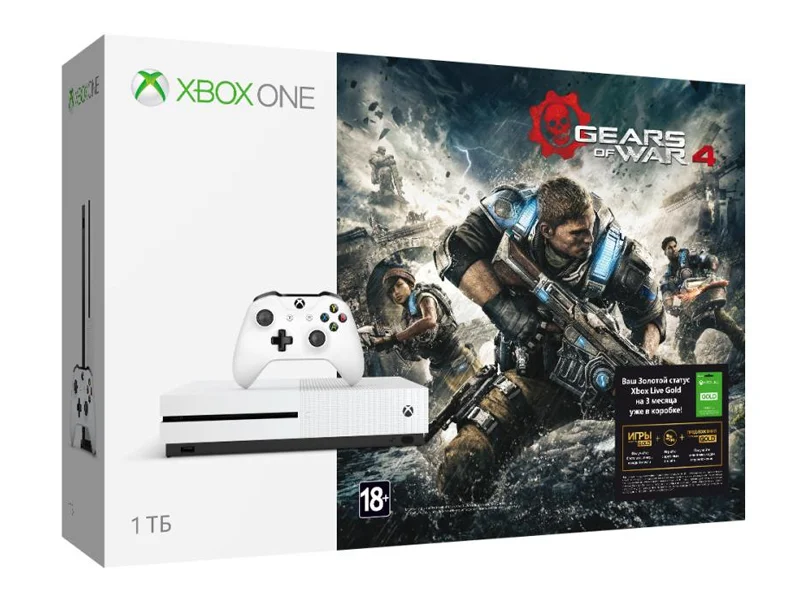  Microsoft Xbox One S Gears of War 4 Bundle [RUS]