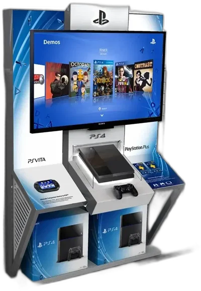 Sony PlayStation 4 Larger Silver Kiosk