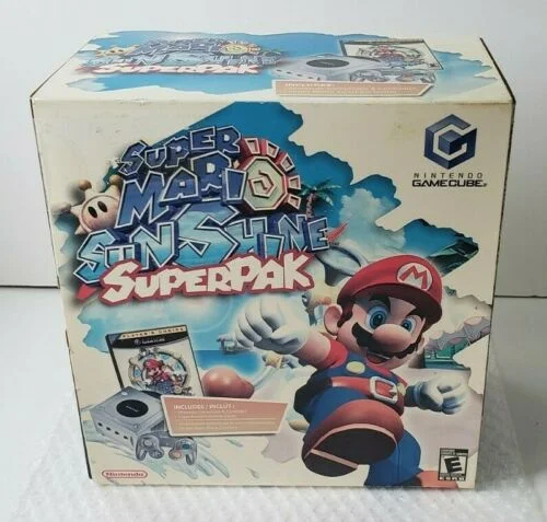  Nintendo GameCube Super Mario Sunshine Super Pak [CA]