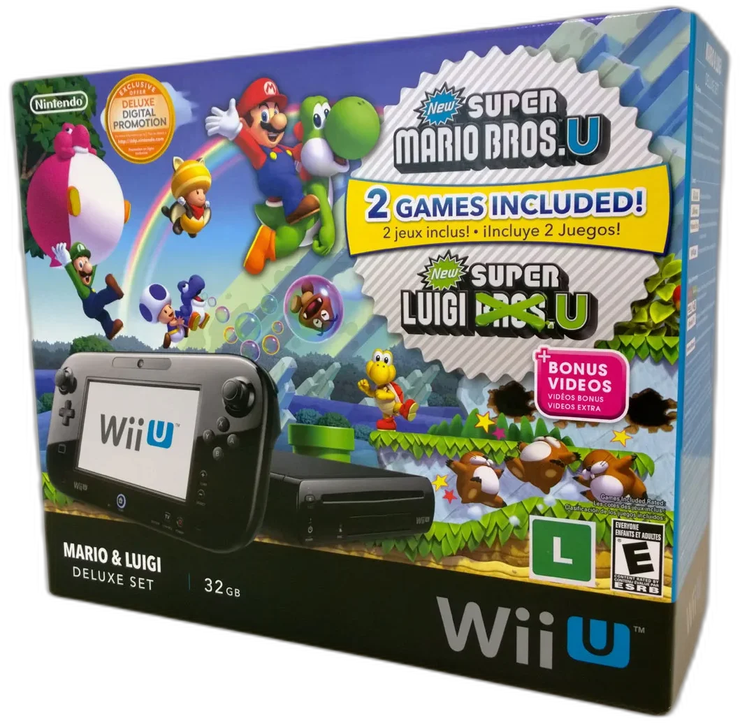  Nintendo Wii U New Super Mario Bros U + New Super Luigi U Bundle [BR]