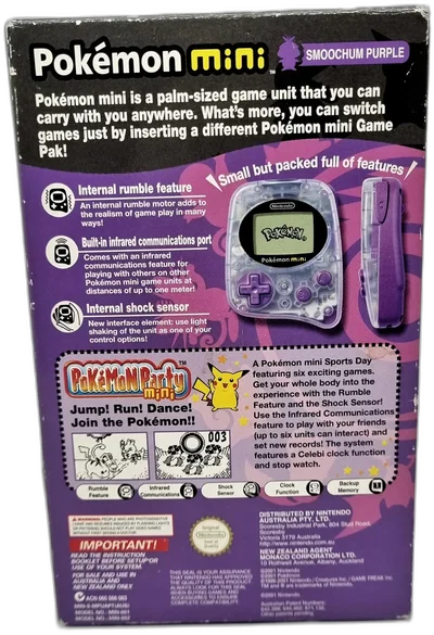 Nintendo Pokemon Mini Purple Console [AUS]