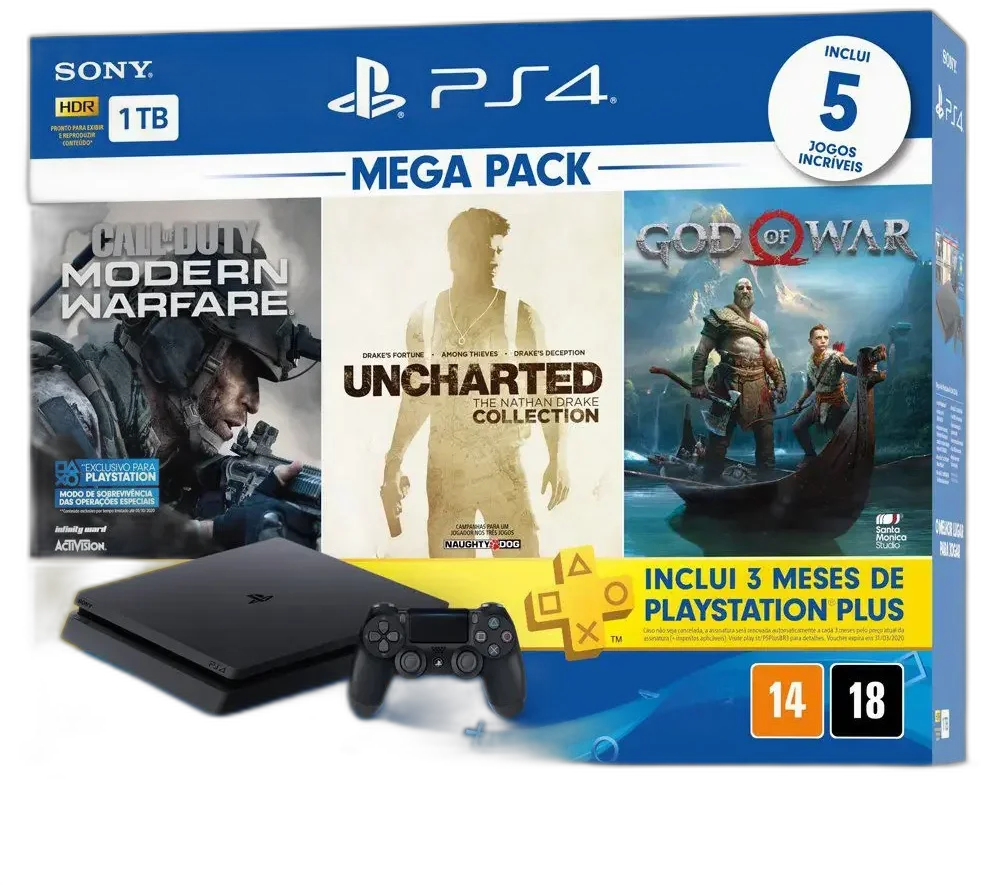  Sony PlayStation 4 Slim Mega Pack V7 Bundle