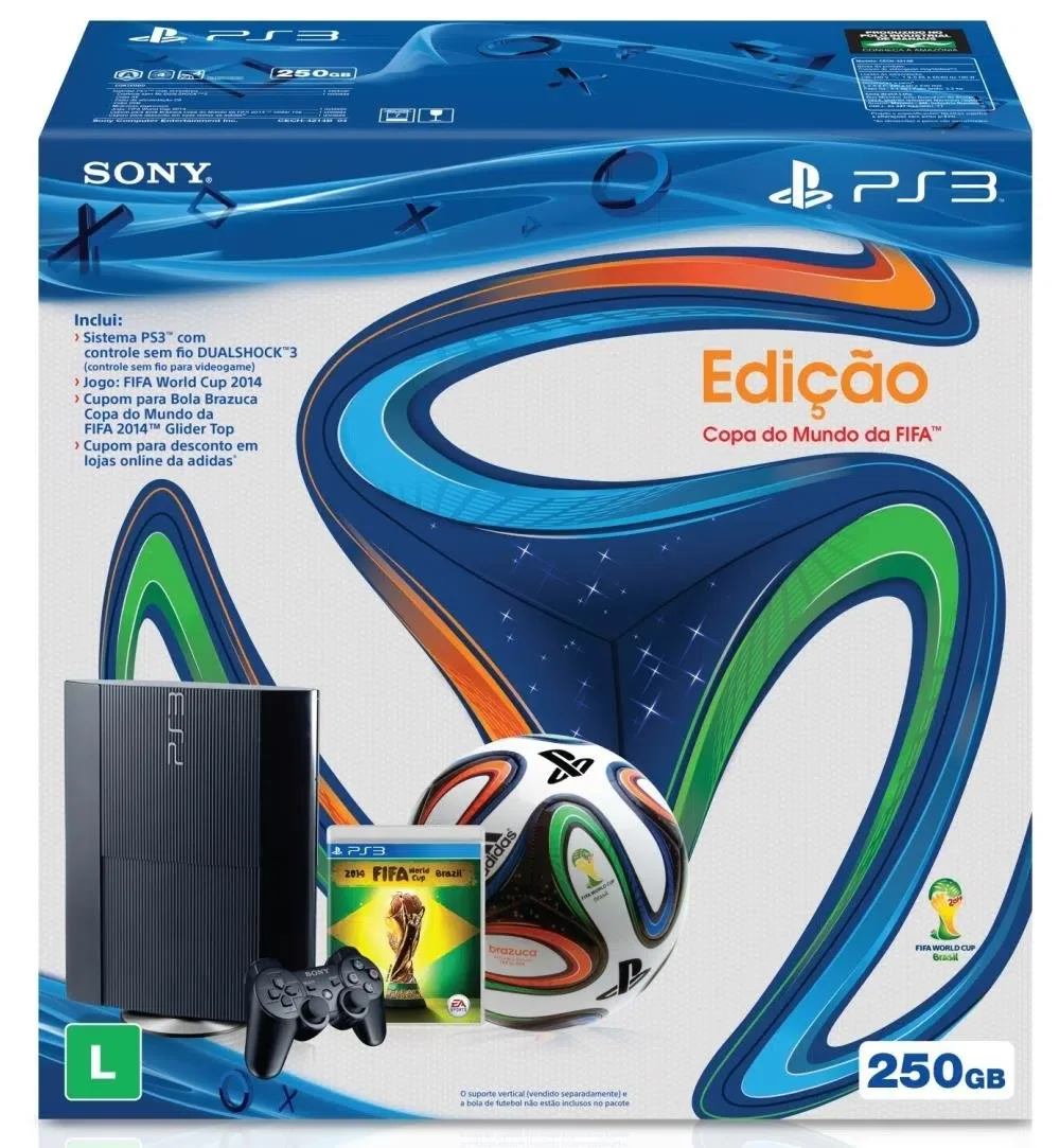  Sony PlayStation 3 Super Slim FIFA World Cup 2014 Bundle