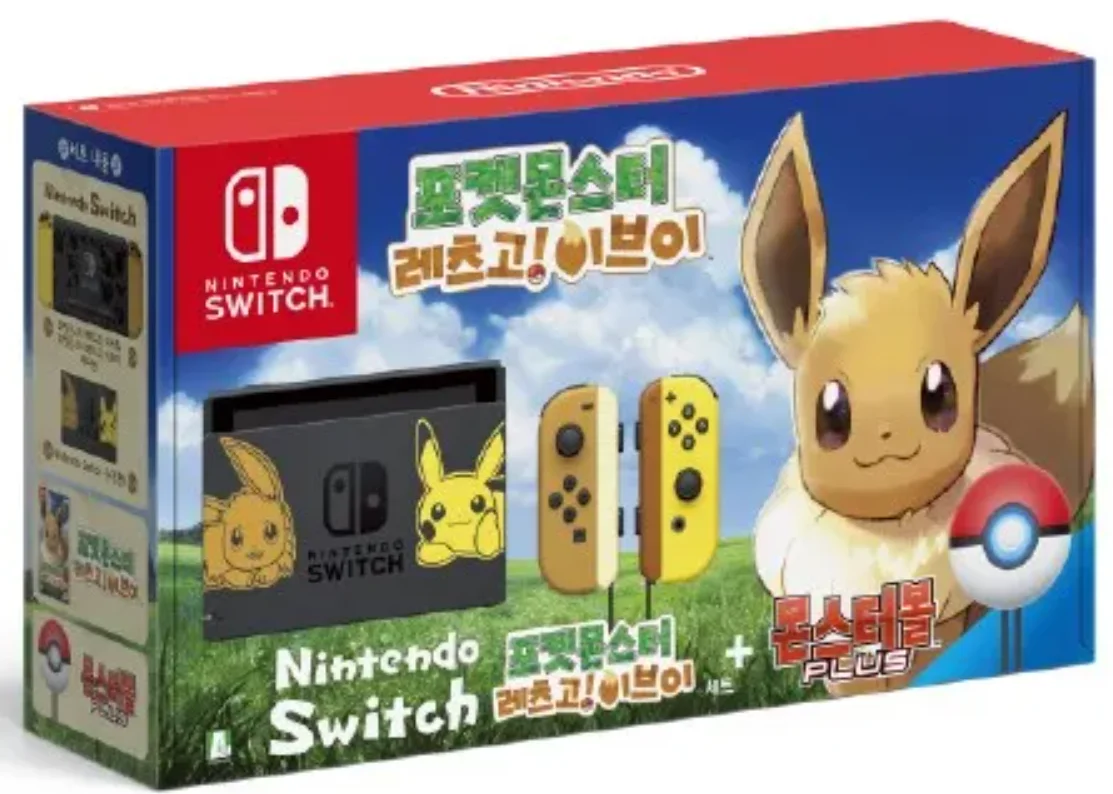  Nintendo Switch Pokémon Let&#039;s Go Eevee Console [KOR]
