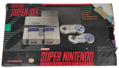 SNES Super Set Super Mario All Stars Bundle Console [BR]
