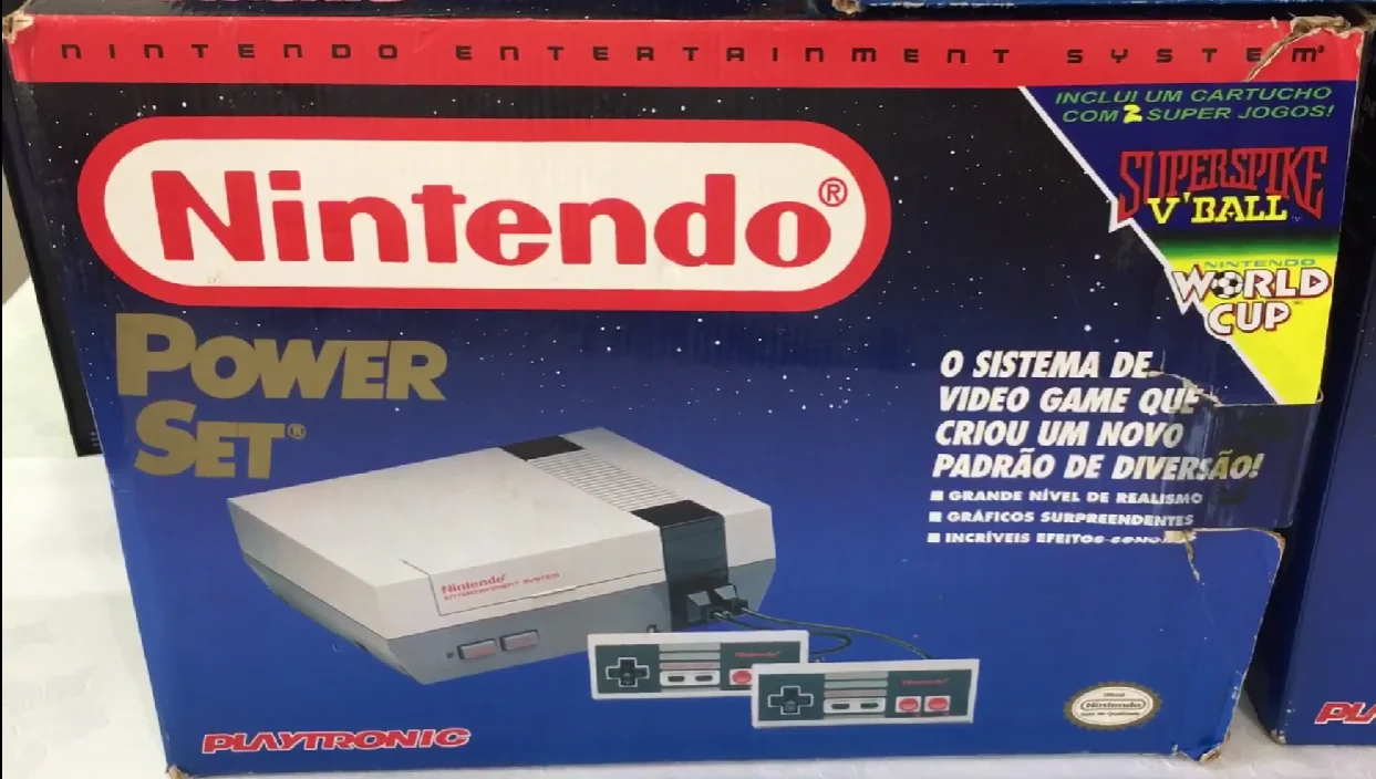  NES Power Set Super Spike V&#039;Ball and Nintendo World Cup Bundle [BR]