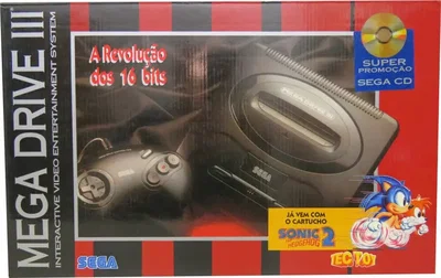 Tec Toy Mega Drive III Sonic the Hedgehog 2 Bundle