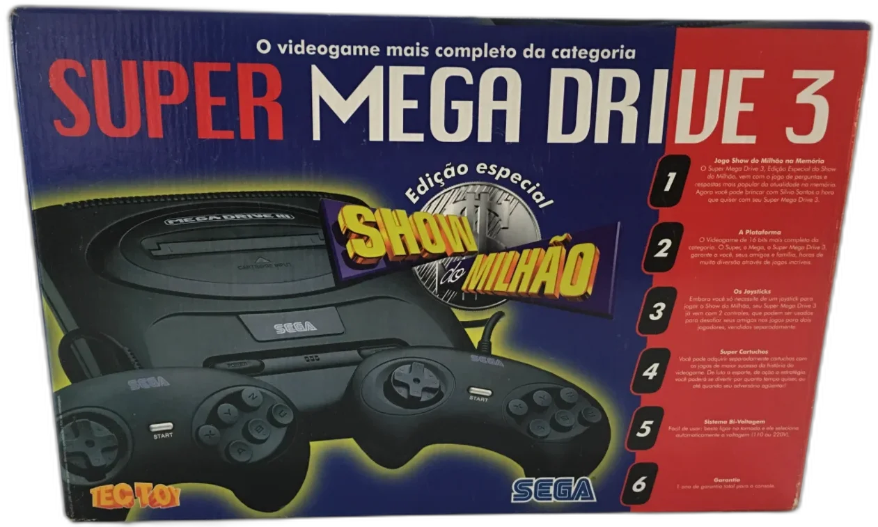  Tec Toy Super Mega Drive 3 Show Do Milhão Special Edition Bundle